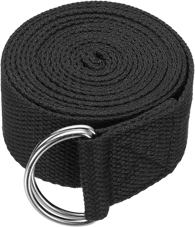 Yoga Strap for Stretching, Athletic Stretch Band with Adjustable Metal D Ring Buckle Yoga Bands
