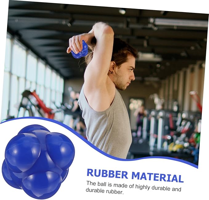 Agility Training Reaction Ball Hexagonal Silicone Exercise Ball for Fitness Speed and Coordination Training Indoor Sports Gear for Ages