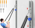Wall-Mounted Anchor Fitness System - Adjustable, Multi-Functional, Space Saving Home Gym Solution for Strength Training,Adjustable Workout Wall Anchor System Blue