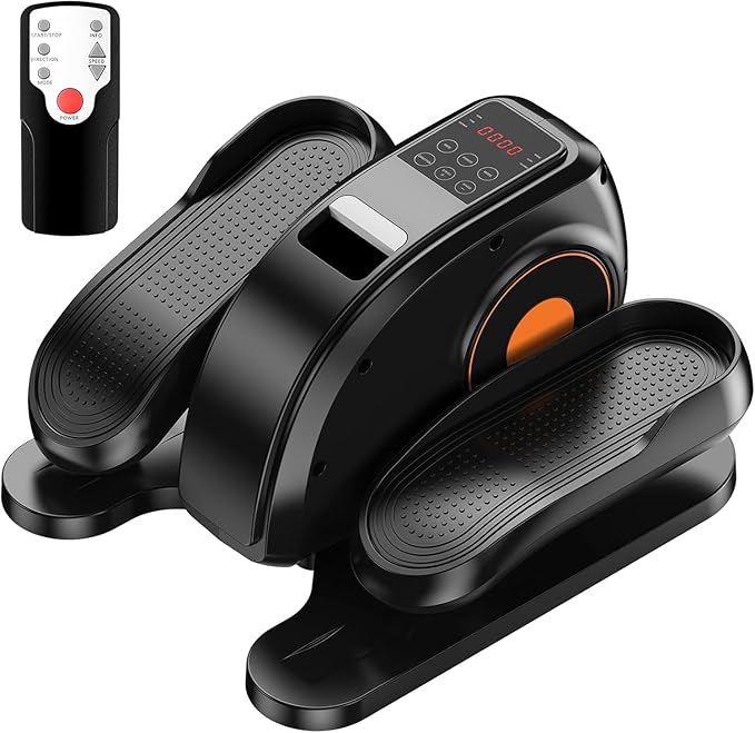 NEWBULIG Under Desk Elliptical Machine, Ellipse Leg Exerciser As Seen On TV with Remote Control, 12 Adjustable Speeds, Forward & Reverse, Mini Ellipse Leg Trainer for Home & Office