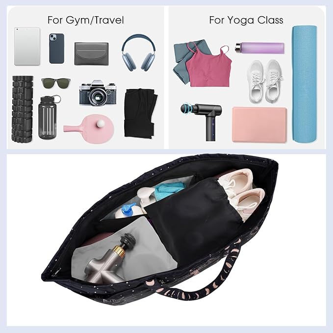 Yoga Mat Bag Yoga Mat Carrier with Shoes Compartment & Wet Pocket Pilates Bag with Zipper Pockets & Yoga Mat Holder Strap Yoga Bags and Carriers Fits All Your Stuff