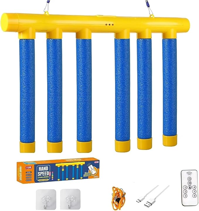 Beita Reflex Challenge Game for Adults,Reflexes Game Falling Sticks,Catching Drop Stick Game,Hand Eye Coordination Training,3 Adjustable Speed,Upgrade Remote Control