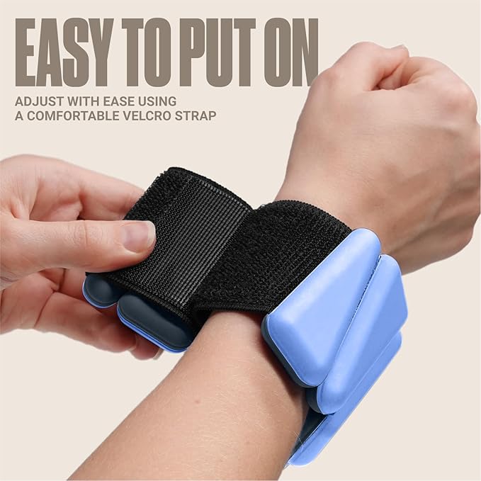 SPORTBIT Wrist and Ankle Weights for Women - Set of 2 (1lb Each) Wearable Ankle & Wrist Weights - Leg & Arm Bands, Silicone Weighted Bracelets for Workout, Walking, Running, Yoga, Pilates