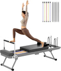 soges Foldable Pilates Reformer Machine for Home Gym, Pilates Workout Equipment for Beginner, Cardio Fitness High Strength Rebounder