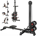 Foldable Multifunctional Rowing Machine, Dumbbell-Loaded Home Gym Equipment, Adjustable Resistance Strength & Cardio Trainer, Full Body Workout with Pull Down System (No Dumbbells Included)