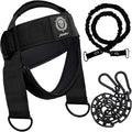 Neck Harness for Increases Neck Core Strength - Neck Exerciser with 30" Heavy Duty Steel Chain for Safely Lifting Weights Up to 280 lbs
