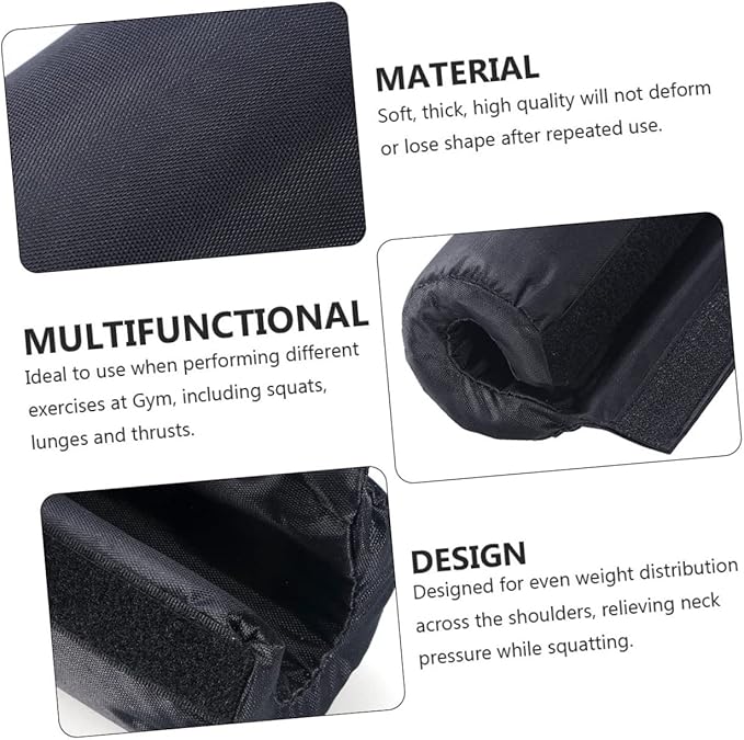 KICHOUSE 2pcs Squat Pad for Barbell Neck and Shoulder Cushion Durable Non-slip Oxford for Comfortable Weightlifting for Squats Lunges and Thrusts
