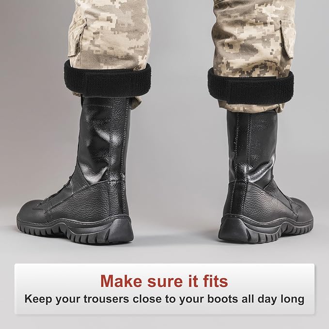 Boot Straps for Cowboy Boots - Cycling Safety Bind Pant Bands Use for Cycling & Jogging, & Camping - Adjustable Elastic Bike Ankle Leg Straps