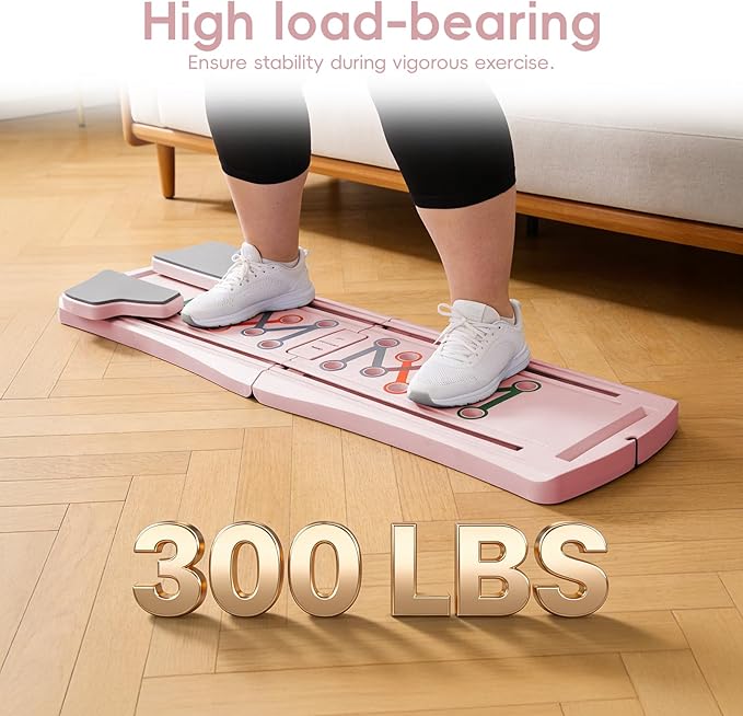 Pilates Board, Foldable Pilates Reformer for Home, Multifunctional Abdominal Trainer, Pilates Machine for Home Workout, Non Slip Lightweight Core Trainer for Plank Crunch Push Up