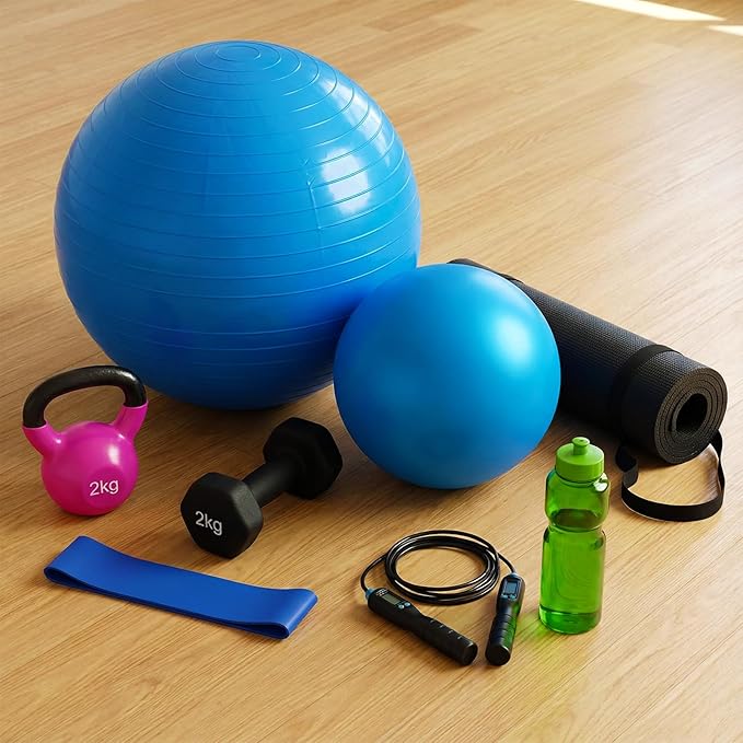 2PCS Yoga Ball, 25Inch Thicked Anti-Burst Exercise Balls for Workout Stretching Stability, Non-Slip Balance Ball Equipment for Women Pilates Physical Therapy Pregnancy Labor Birthing Fitness