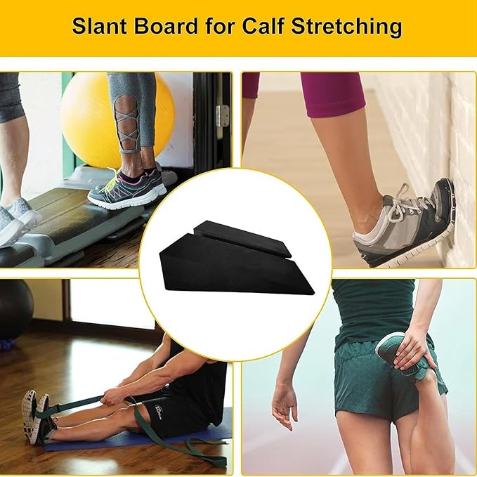 KYOFIS Yoga Foam Wedge, Slant Board for Squats EVA Calf Stretcher for Fitness, Pushup, Weightlifting, Yoga, Knees Over Toes Training (Size : 9x6x3cm)