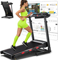 8.7MPH Treadmills for Home, Walking Pad Treadmill with 15% Auto Incline, Portable Treadmill with Handle, 350 lbs Weight Capacity, Heart Rate(XXL)