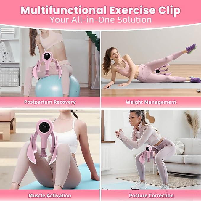 Trainer Kegel Exerciser - Pelvic Floor Exercise Device for Women，Thigh Workout Equipment with Smart Counter, Adjustable Resistance 1-18kg (40lbs)，Adjustable Resistance for Targeted Training