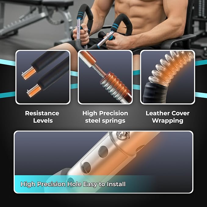 Twister Arm Trainer Adjustable Resistance (30–140 lbs) – Upper Body Strength Trainer for Chest, Arms & Grip, Portable Home Exercise Equipment for Men & Women