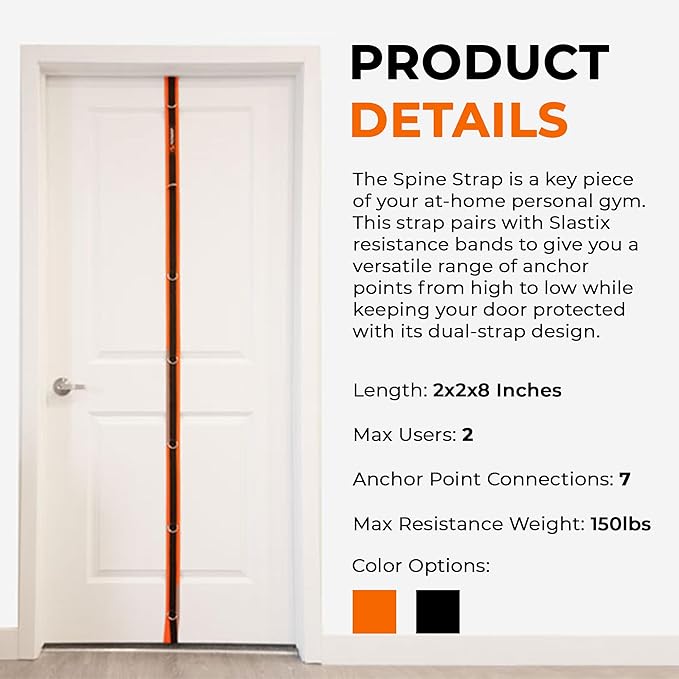 Stroops Spine Strap Door Anchor for Slastix Resistance Bands | Provides Multiple Anchor Points for Strength Training and Versatile Home Workouts