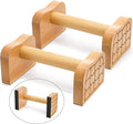 TOPZEA 2 Pcs Wooden Parallettes Push Up Bars, Solid Beech Wood Calisthenics Equipment Non-Slip Push Up Handle Stand for Handstand & Strength Training, Calisthenics, Home Gym & Floor Workouts