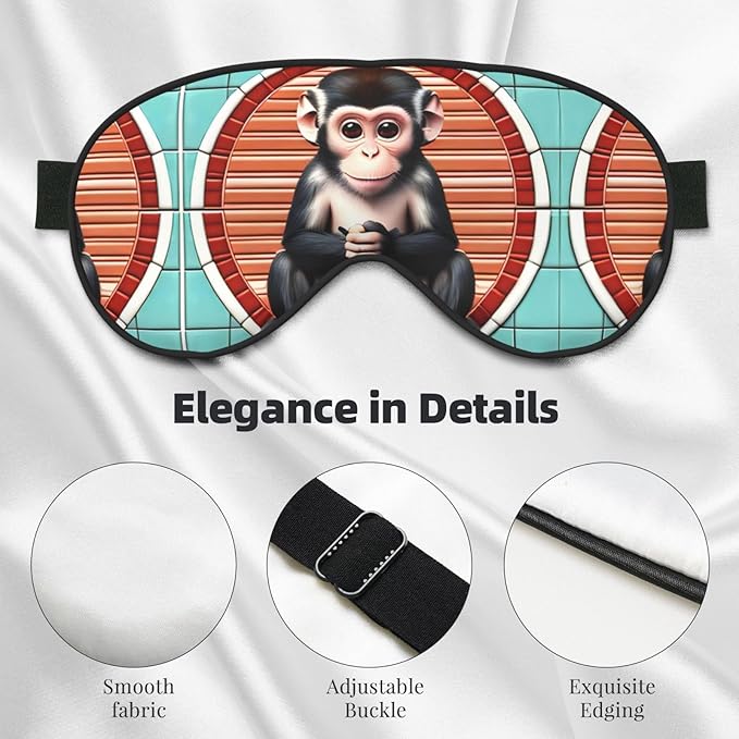 The Silent Monkey Head-Mounted Double-Sided Light-Blocking Sleeping Eye mask to Protect Eyes and Relieve Eye Fatigue