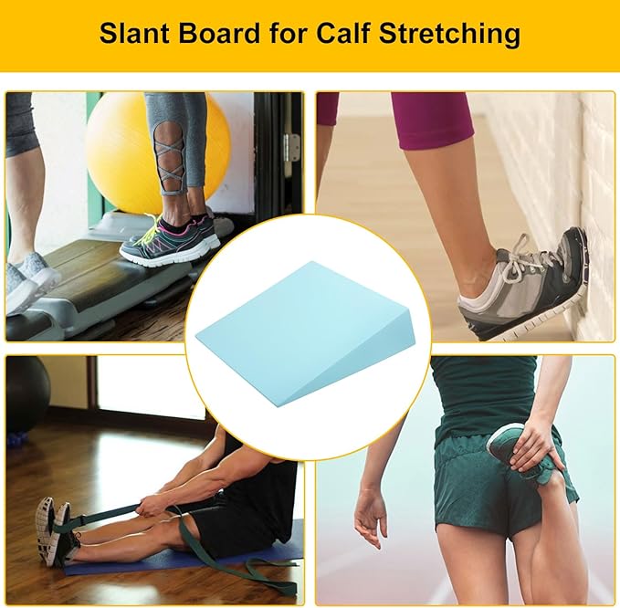 Squat Wedge - Non-slip Yoga Slant Board, High-Density Foam Stretching Equipment, Portable Professional Grade Workout Accessories For Men Women Improve Health, Black Calf Raise Block Leg Trainer