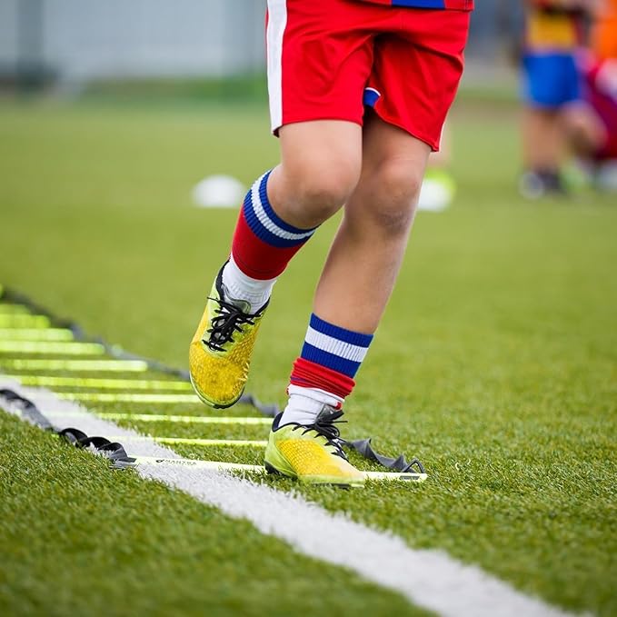 Soccer Training Equipment Agility Ladder Set, Sports Speed & Agility Training Equipment Kit with Cones & Drills, Speed Training Ladder for Footwork, Football Training Equipment