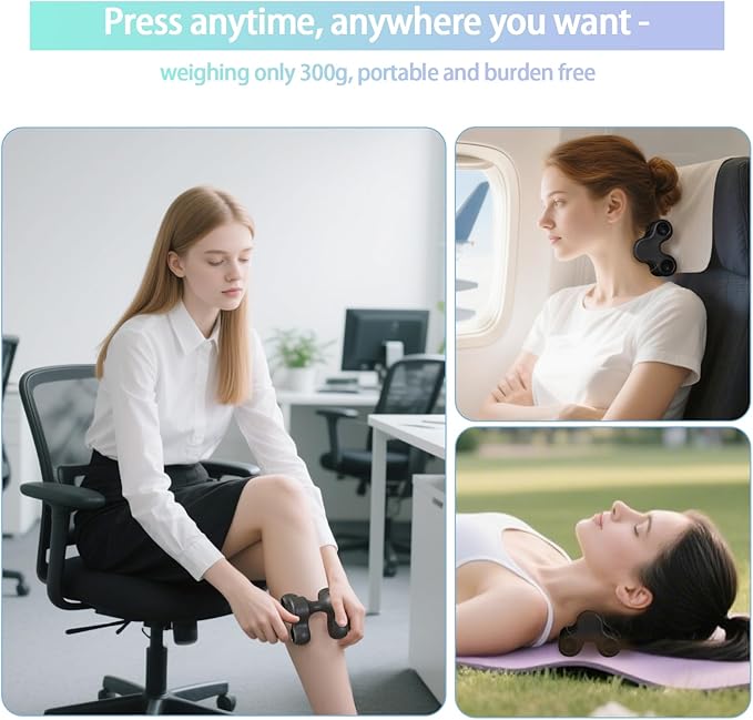 Occipital Release Tool Trigger Point Massage Tool Neck Massage Cervical Neck Manual Back Massager for Pain Relief Deep Tissue Home Use Suitable The Whole Body