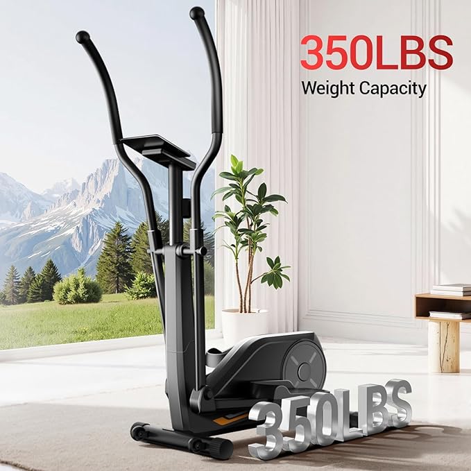 UMAY Elliptical Exercise Machine, Elliptical Machine for Home with 8 Levels Resistance, Silent Magnetic Elliptical Trainer with 12" Stride and LCD Monitor