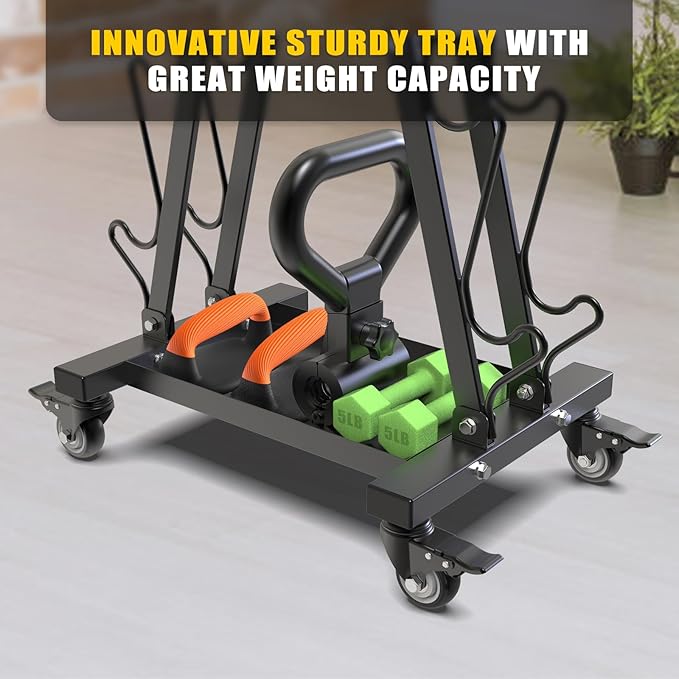 Kipika Heavy Duty 3 Tier Dumbbell Rack Multifunctional, Weight Rack for Dumbbells, Home Gym Equipment, Suitable for Storage of Dumbbell, Kettle Bell, Barbell Plate, Barbell Bar