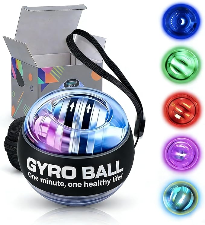 2026 Upgraded Torque Ball Wrist Exerciser, Auto-Start Gyroscopic Forearm & Hand Strength Trainer, Resistance Training Tool