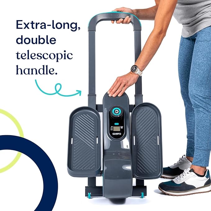 Cubii GO Under Desk Elliptical Bike, Portable Low Impact Leg Exerciser for Home and Office | Compact Exercise Machine with 10 Resistance Levels, LCD Display & App Tracking