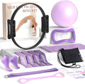 Pilates Ring Kit for Women, Pilates Equipment – 14.5" Home Magic Circle Workout with Pilates Ball, Resistance Bands, Better me Pilates Essentials Starter Set for Beginners Toning Shape Full Body