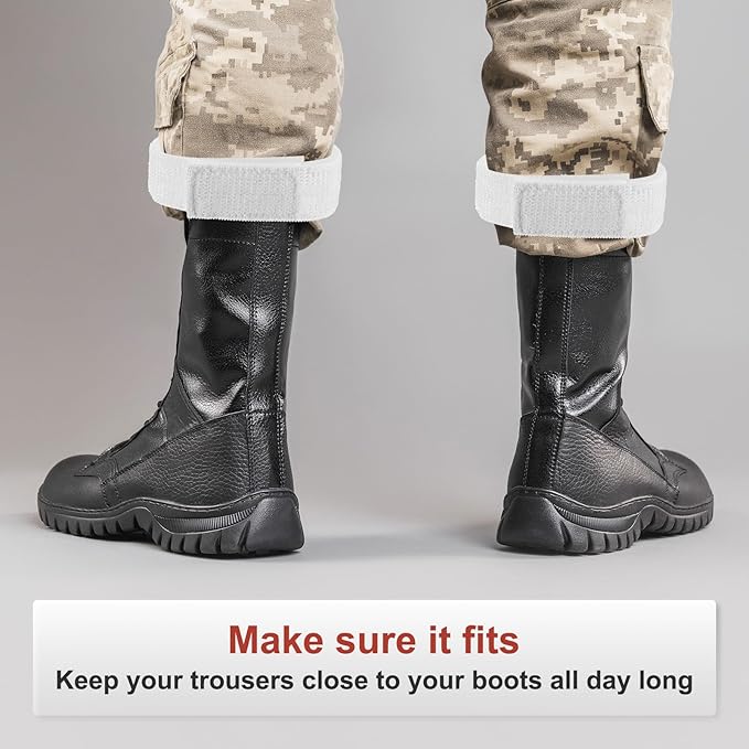 Boot Straps for Cowboy Boots - Cycling Safety Bind Pant Bands Use for Cycling & Jogging, & Camping - Adjustable Elastic Bike Ankle Leg Strap
