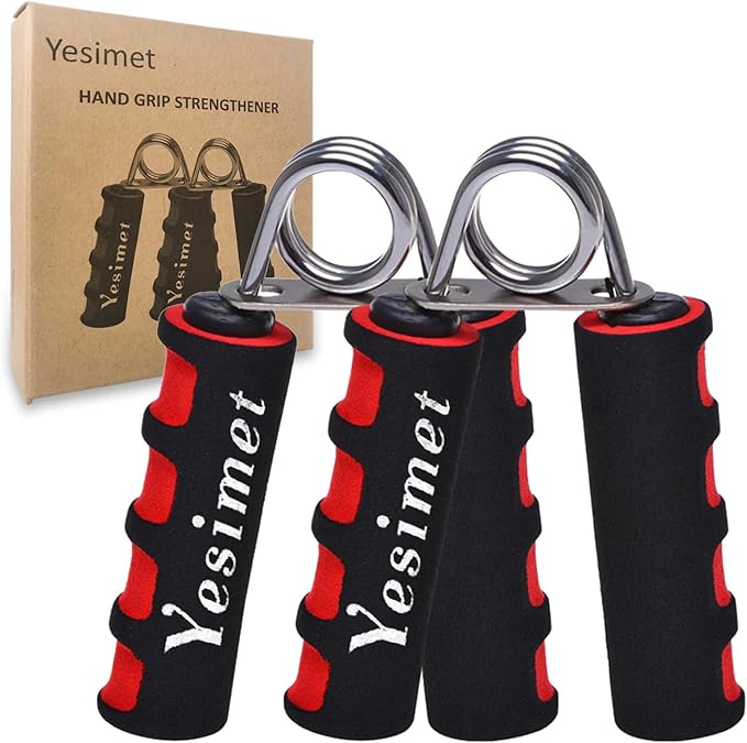 Hand Grip Strengthener Set, Forearm Exerciser, Finger Exercise Gripper, Grip Strength Trainer, hand Trainer-Soft Foam Hand Exerciser for Quickly Increasing Forearm and Hand Grips,2 Pack