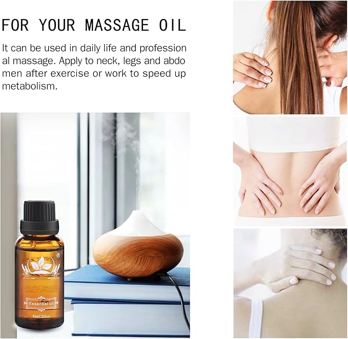 Ownest 3 Pack Ginger Massage Oil,100% Pure Natural Lymphatic Drainage Ginger Oil,SPA Massage Oils,Repelling Cold and Relaxing Active Oil-30ml