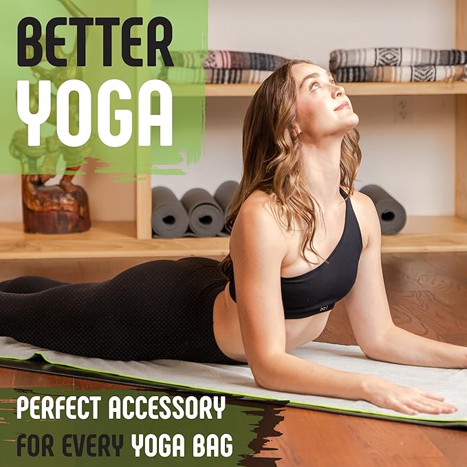 Gradient Fitness Yoga Towel for Yoga Mat, Non Slip Hot Yoga Towel, Manduka Yoga Towel, Hot Yoga Mat Towel, Yoga Mat Cover, Yoga Toes Towel, Washable Yoga Mat, Nonslip Yoga Towel, Microfiber Towels