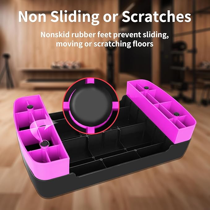 Exercise Workout Aerobic Step Platform Trainer, 18" Aerobic Stepper with 4"-6" Adjustable Height Risers