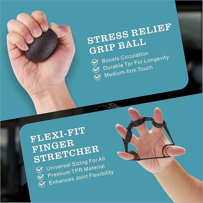 Grip Strengtheners 5-Pack, Adjustable Hand Gripper Set (11–220 lbs), Heavy Duty Forearm & Finger Strength Trainer for Muscle Building, Sports Training & Home Gym Workout Equipment