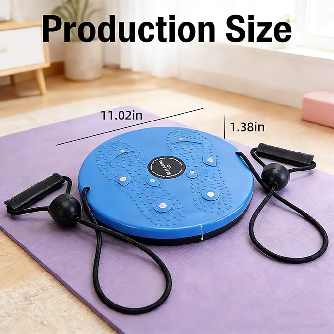 2026 Upgraded Waist Twister Machine with Arm Bands & Soothing Foot Massage – Home Machine Featuring Flex Disc for Core | Portable Waist Sculptor Board & Twist Exercise Platform for Body Toning