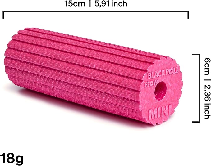 BLACKROLL - Mini Flow Foam Roller, Portable Massage Tool for Feet, Hands, and Arms, Ideal for Travel and Plantar Fasciitis Relief, Great for Exercise, Massage, and Muscle Recovery, 6" x 2"