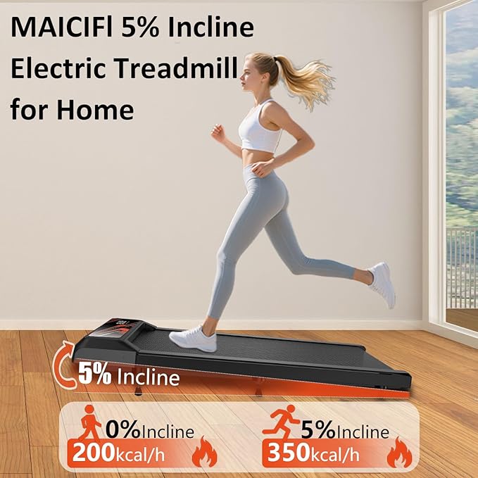 Under Desk Treadmill, Walking Treadmill Pad, 2.5 HP 265 Lbs Low Noise Walking Pad Incline LED Display with Remote Control Walking Jogging Running Machine, Treadmills for Home and Office