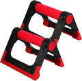 Rotating Push-up Bars, Red Metal Fitness Equipment Pair for Home Gym Strength Training, Push-up Stand for Men and Women Floor Workout