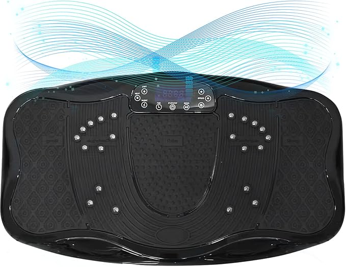 XXL Extra Large 120 Levels Vibration Plate Exercise Machine Maximum Load 330LBS, Helps Lose Weight and Shape Your Body, Tone Your Health Home Gym Workout, Black