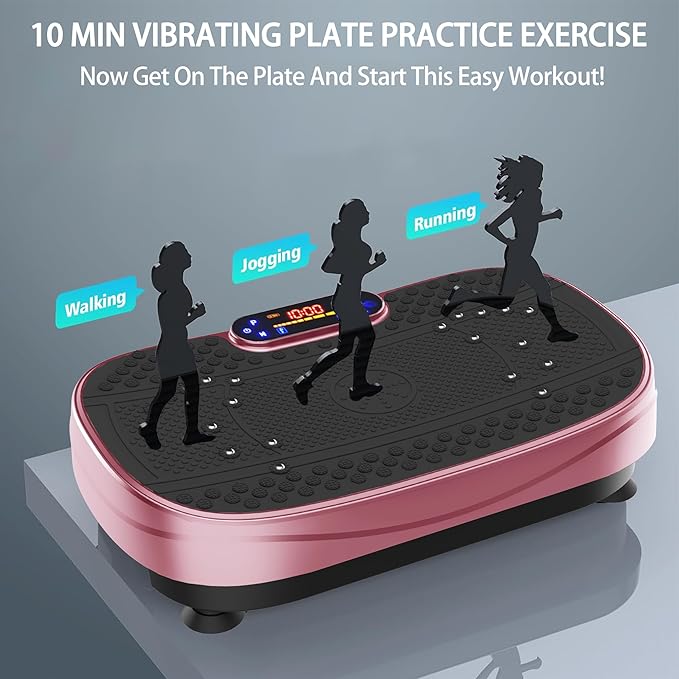 ZeHuoGe Vibration Plate Exercise Machine,Fitness Platform Exercise Machine,Full Body Shaker Workout Vibrate Stand, Shake Board Sport for Weight Loss Fat Burner for Women Men