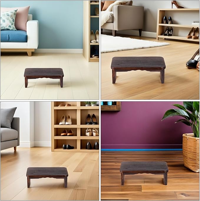 Cabilock Meditation Bench: Prayer Kneeler Wooden Kneeling - Portable Zen Stool Solid Wood for Meditation Tearoom and Worship Church Use