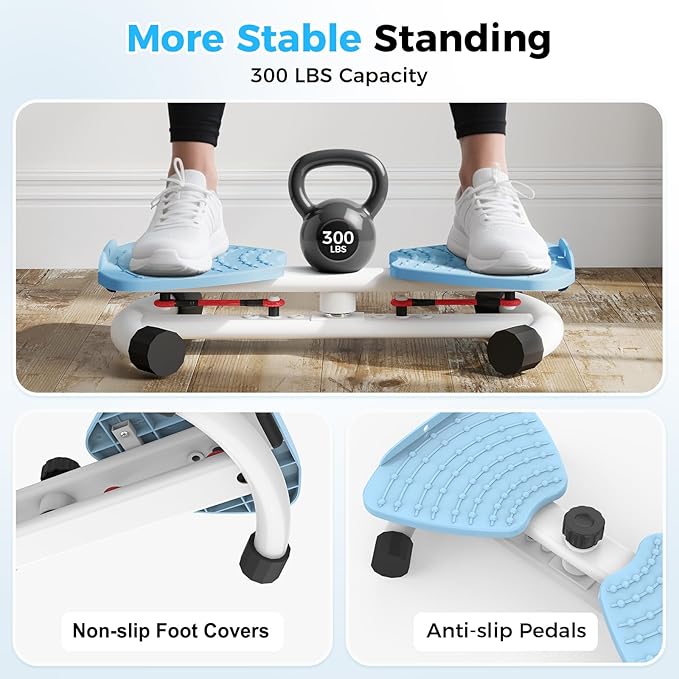 Waist Twister Machine Exercise, Ab Twister Board for Exercise, Waist Twisting Fitness Tool, Core Trainer for Women Belly Fat Loss, Home Gym Workout Equipment, Noiseless, 300 lbs Capacity