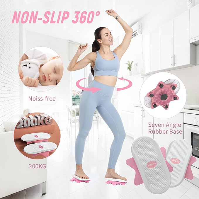 Ab Twister Board,Twister Exercise Board,Waist Twisting Disc-Ab Board Exercise,Twisting Stepper,Waist Trainer Trimmer,Ab Board-for Ab Exercise Abs Core,Slimming Waist Full Body Toning Workout Home Gym
