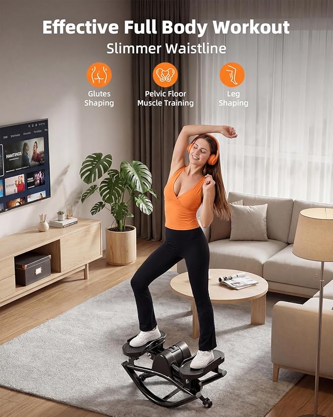 Rock Fitness Stepper for Exercise at Home, Motion Stair Stepper with Resistance Bands for Full Body Workout, Aerobic Workout Machine Fitness Equipment