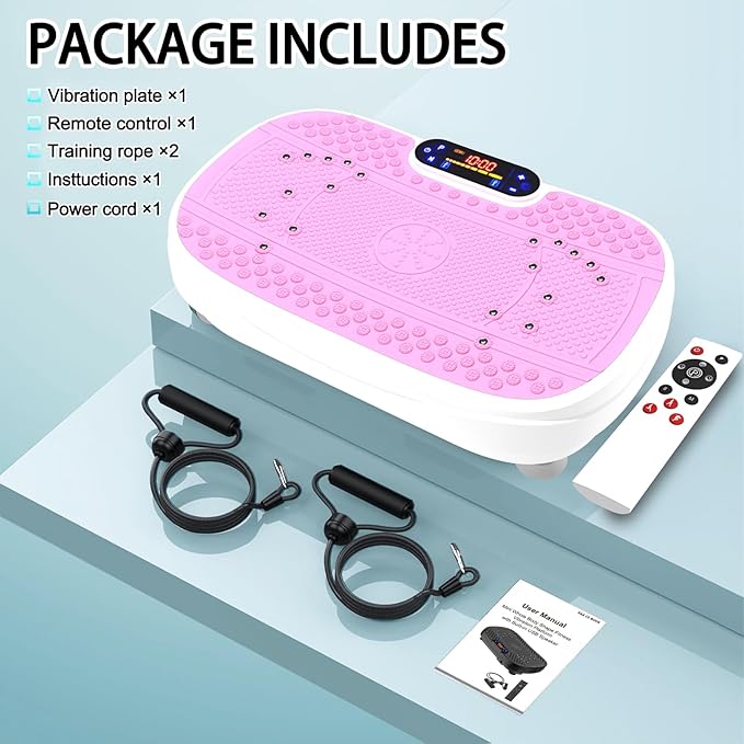 Vibration Plate Exercise Machine Whole Body Workout Vibration Fitness Platform for Home Fitness with Remote Control