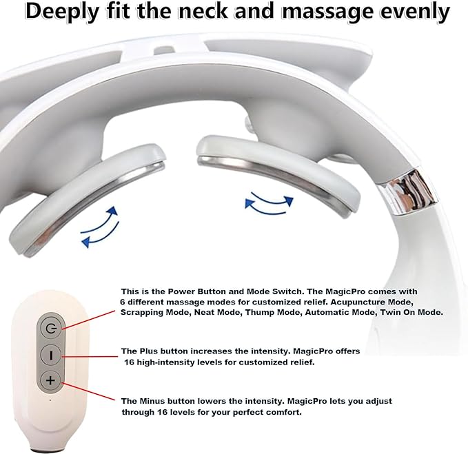 Vitality Magic Pro 2.0 Neck Relaxation Device - Portable Massager with Heat & Vibration Modes