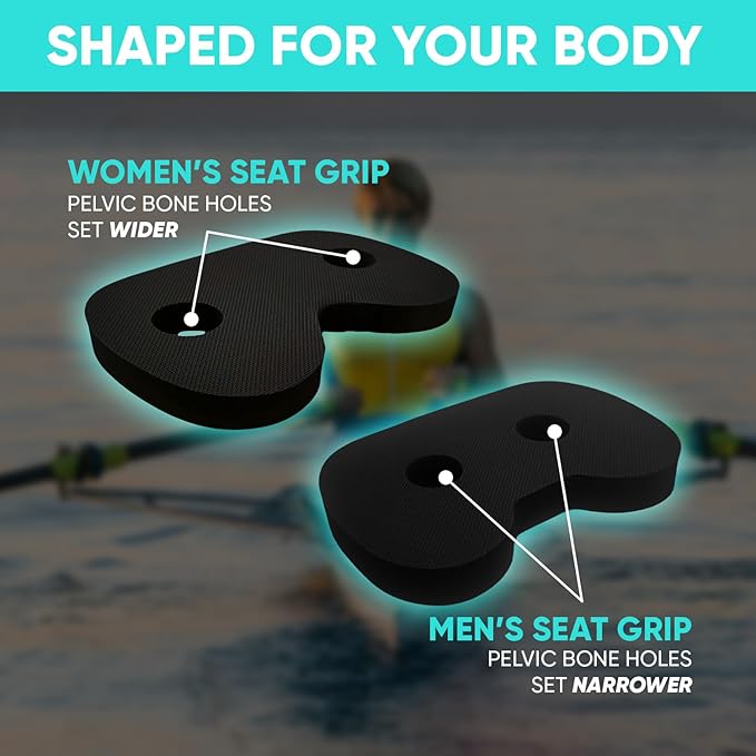 Godfrey Booster Rowing Boat Seat Pad for Men & Women - Anti-Slip Rower Pad for in-Boat, Concept 2, Water Rowers & Rowing Machines
