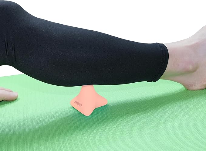 Manual Trigger Point Massage Tool. Small Massager Ball for Deep Tissue Myofascial Release Physical Therapy Foot Plantar Fasciitis Pain Relief Muscle Knot Psoas Hip Flexor Iliacus Release 3×2.6″(Pink)