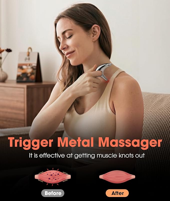 Gua Sha Trigger Point Massage Tool, Deep Tissue Massage Tools, Muscle Knots Remover, Scraper Therapy Tools for Full Body Pain Relief & Tension Release, Pocket Design Gifts for Women Men